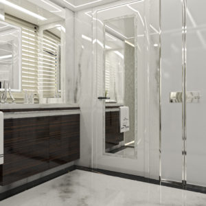 This luxurious bathroom in 3D Design